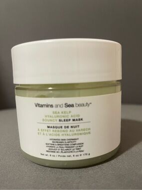 Vitamins and Sea Beauty Sea Kelp Hyaluronic Bouncy Sleep Mask - White & Green